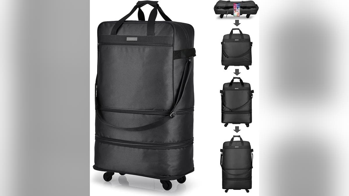 Expandable suitcases provide the space you need. 