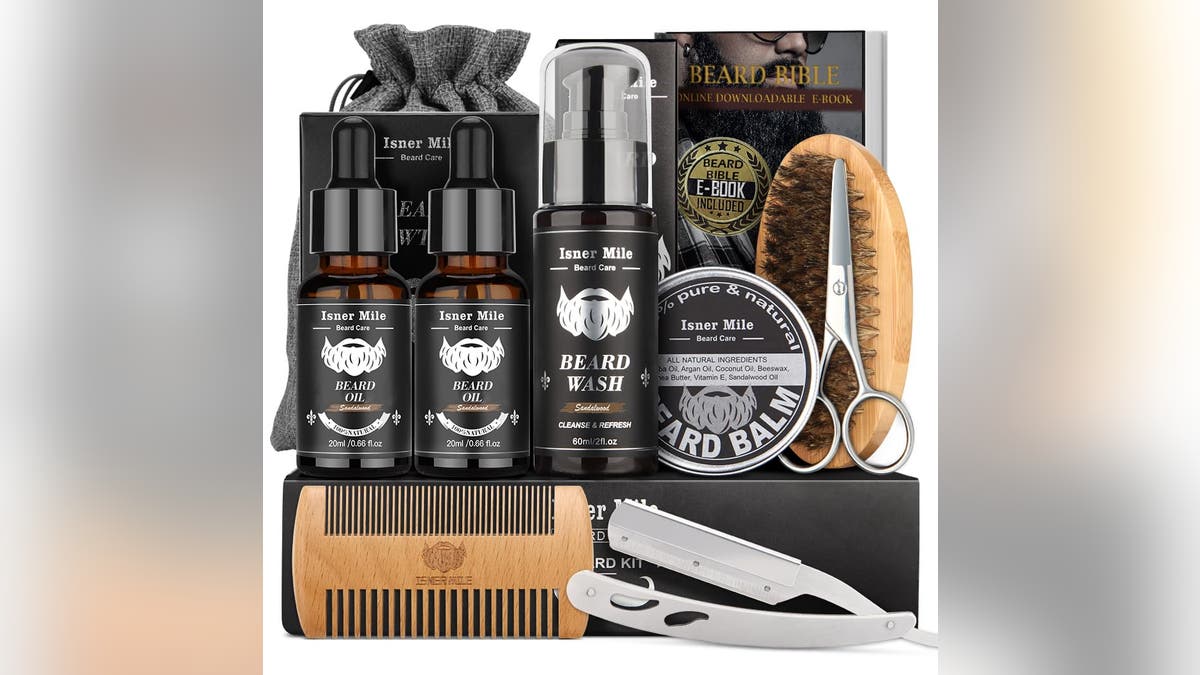 Easily manage all your facial hair with this beard care kit. 