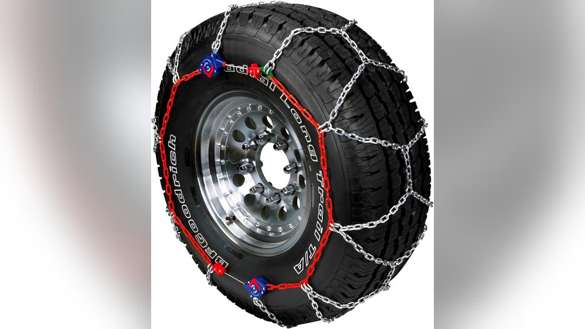 Chains on your tires make driving through ice and snow a breeze. 