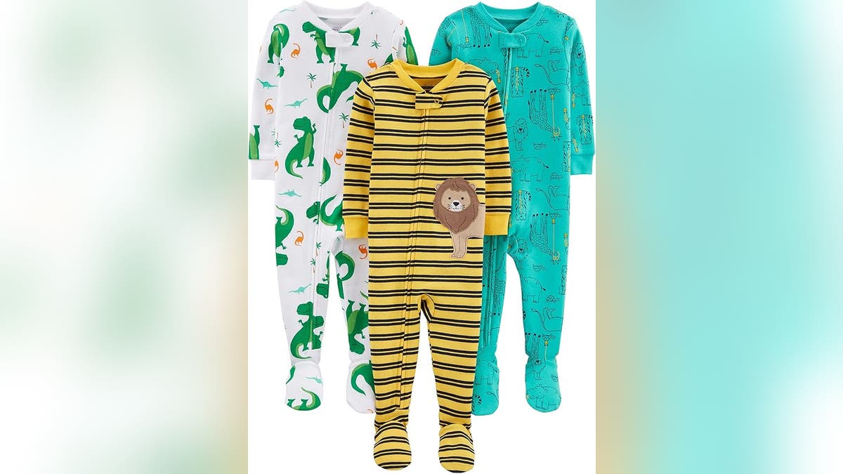 Outfit your baby in adorable footed pajamas to keep them comfortable. 