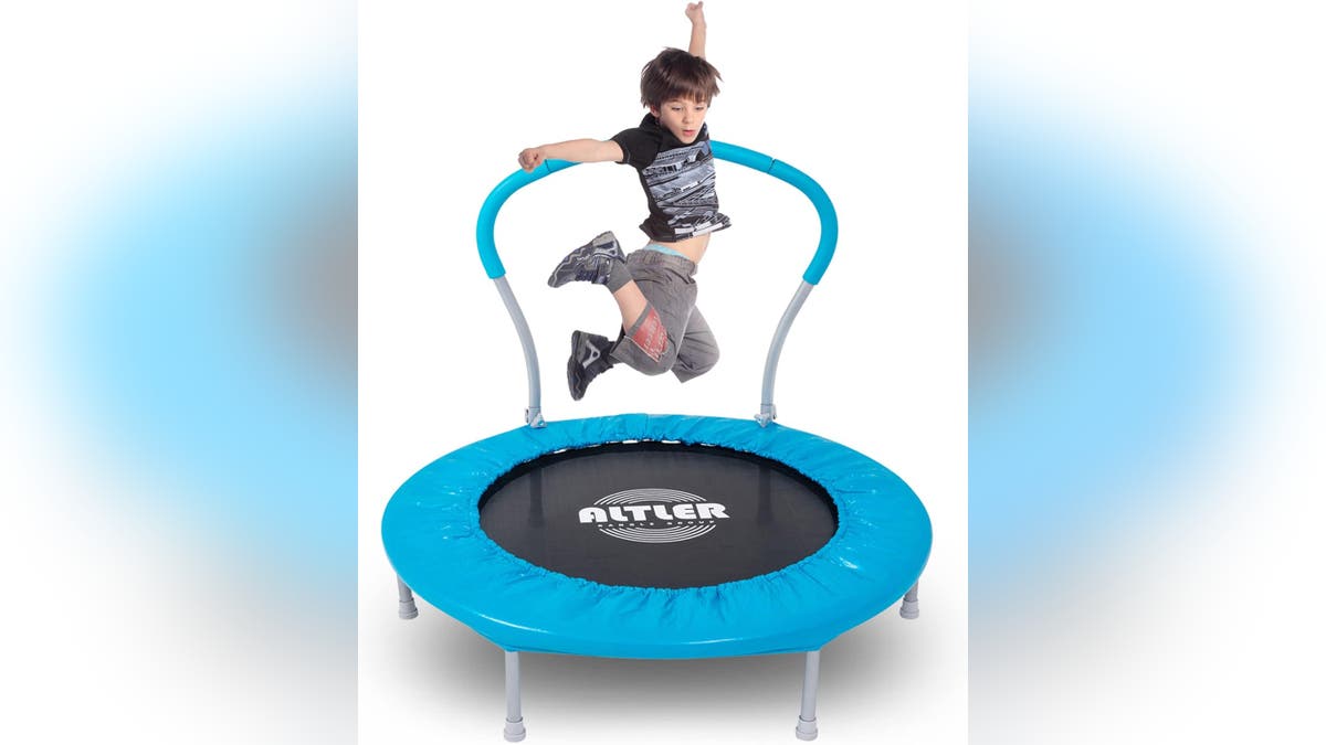 This min-trampoline is perfect for inside play.