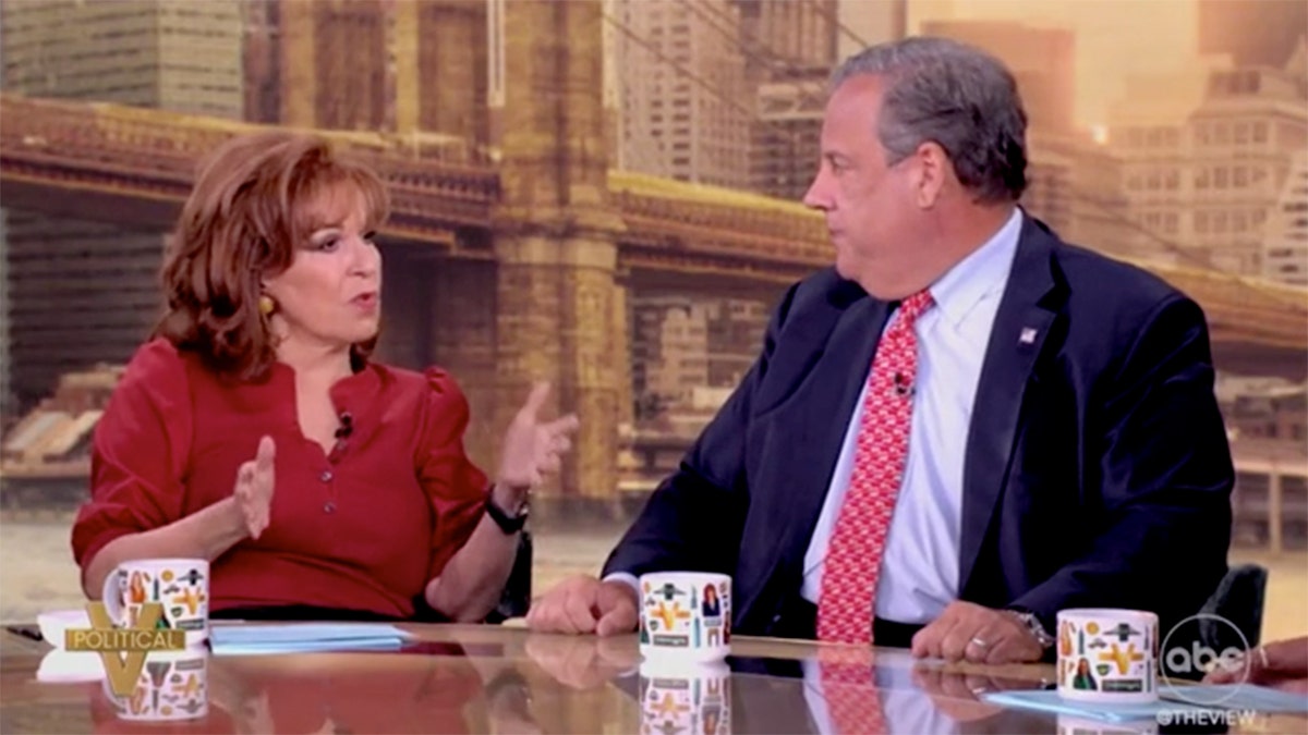 Joy Behar and Chris Christie