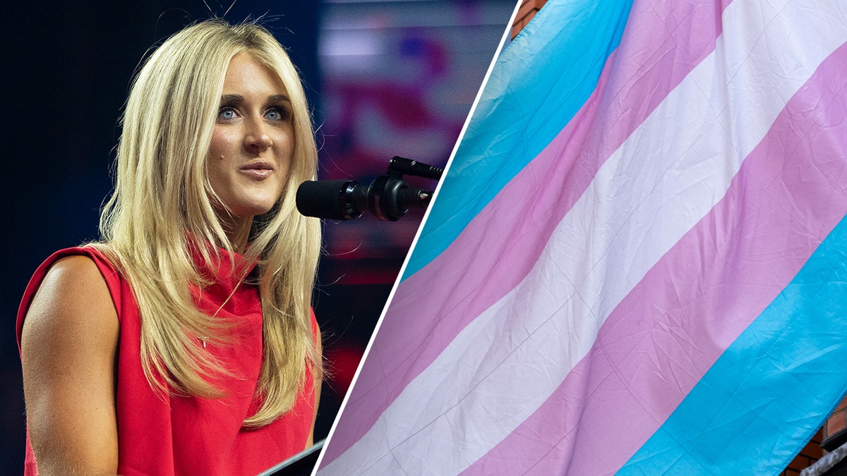 Gaines and transgender flag split