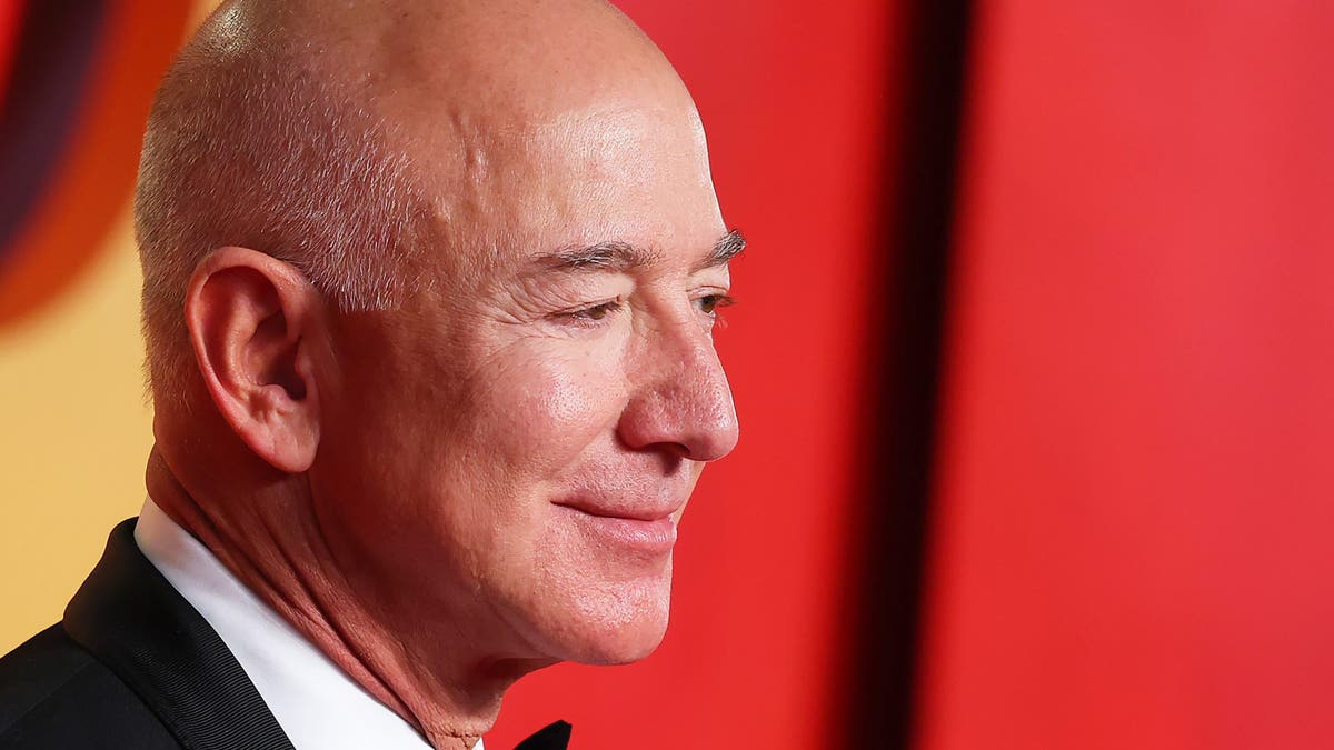 Jeff Bezos attends the Vanity Fair Oscar Party Hosted by Radhika Jones on March 10, 2024, in Beverly Hills, California.