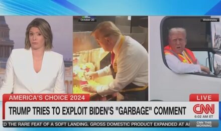 CNN’s Kasie: Don’t Let Election Denier Trump Distract You With Garbage Truck/McD’s Stunts!