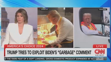 CNN’s Kasie: Don’t Let Election Denier Trump Distract You With Garbage Truck/McD’s Stunts!