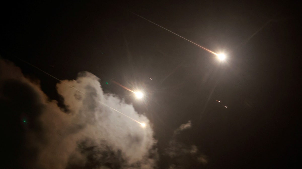 Rockets fly in the sky, amid cross-border hostilities between Hezbollah and Israel