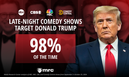 No Laughing Matter: 98% of ‘Comedy’ Show Campaign Jokes Target Trump