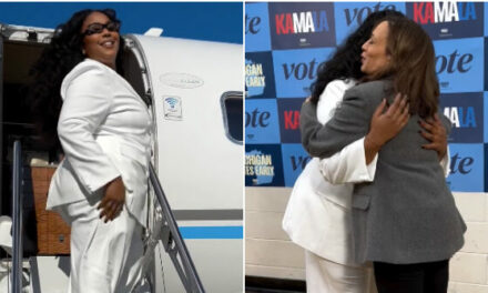 Climate Doomer Lizzo Rants Before Boarding Private Jet to Kamala Harris Rally: ‘You Hoes Couldn’t Even Spell Democracy’