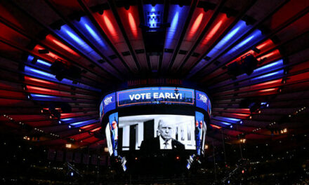 Rallygoers Wave Phones as Jon Kahn’s Hit Song ‘Fighter’ Plays During Trump’s Madison Square Garden Rally