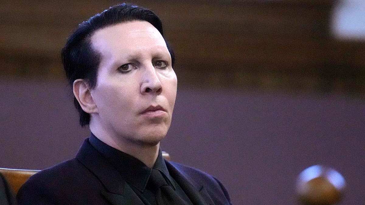 Marilyn Manson appears in court.