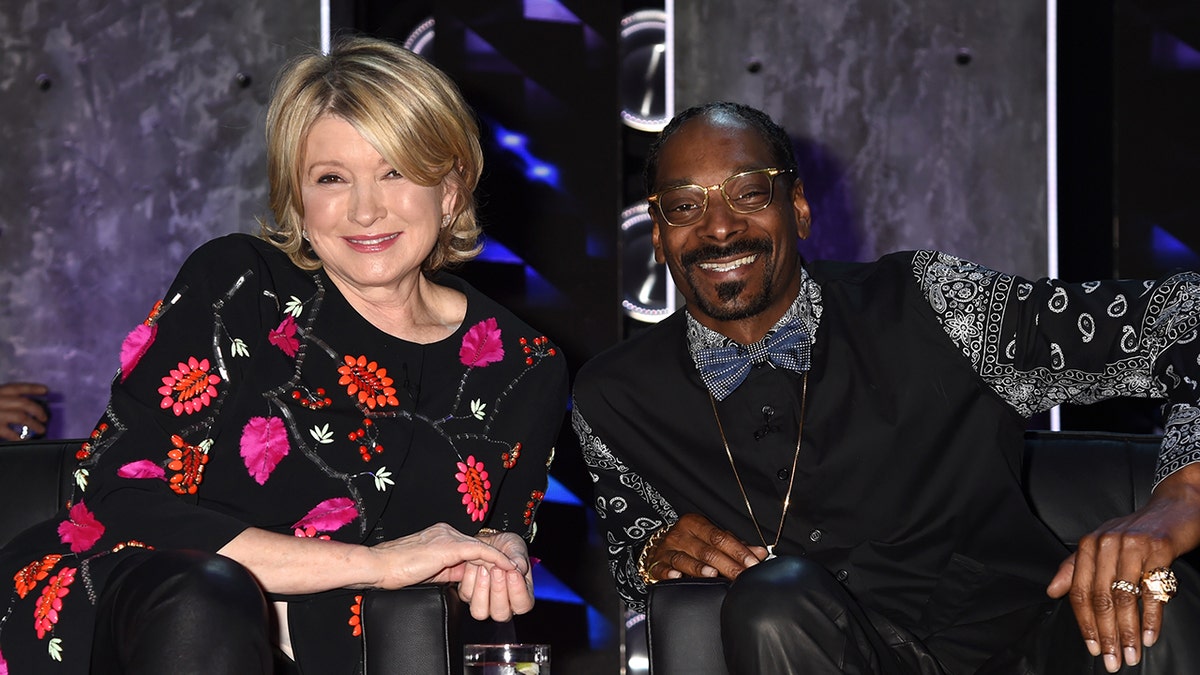 Martha Stewart and Snoop Dogg backstage at the Roast of Justin Bieber