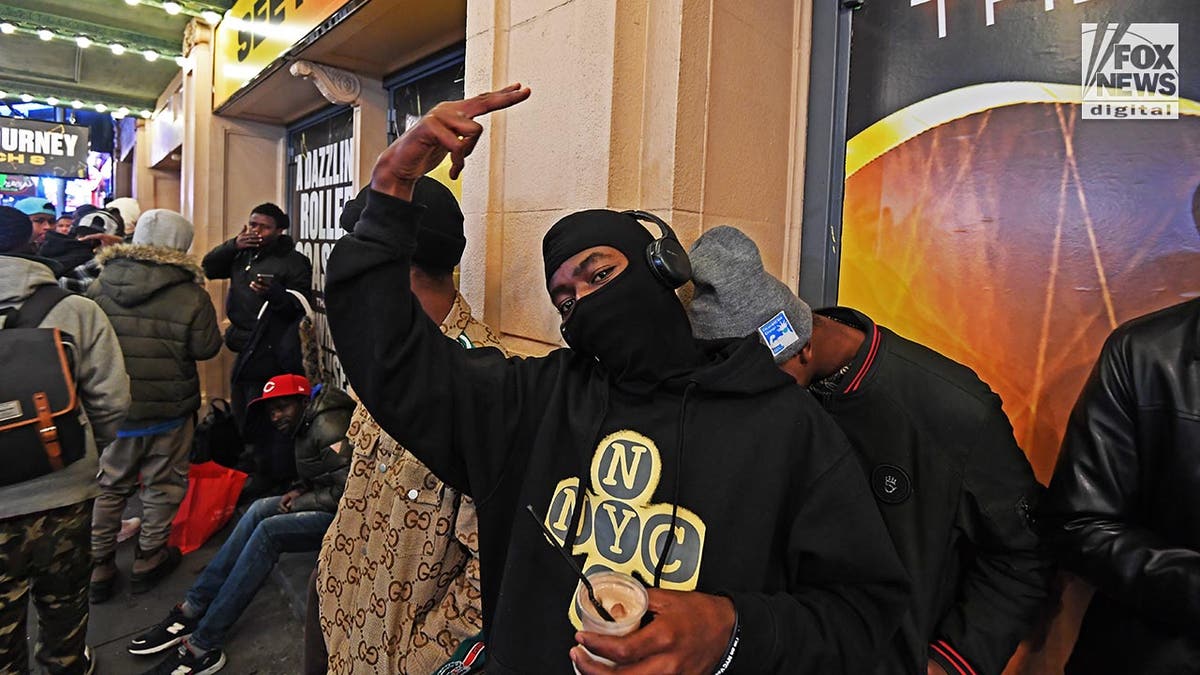 Migrants on the streets of New York City