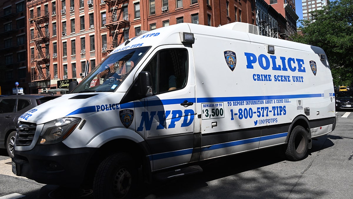 NYPD police van on street