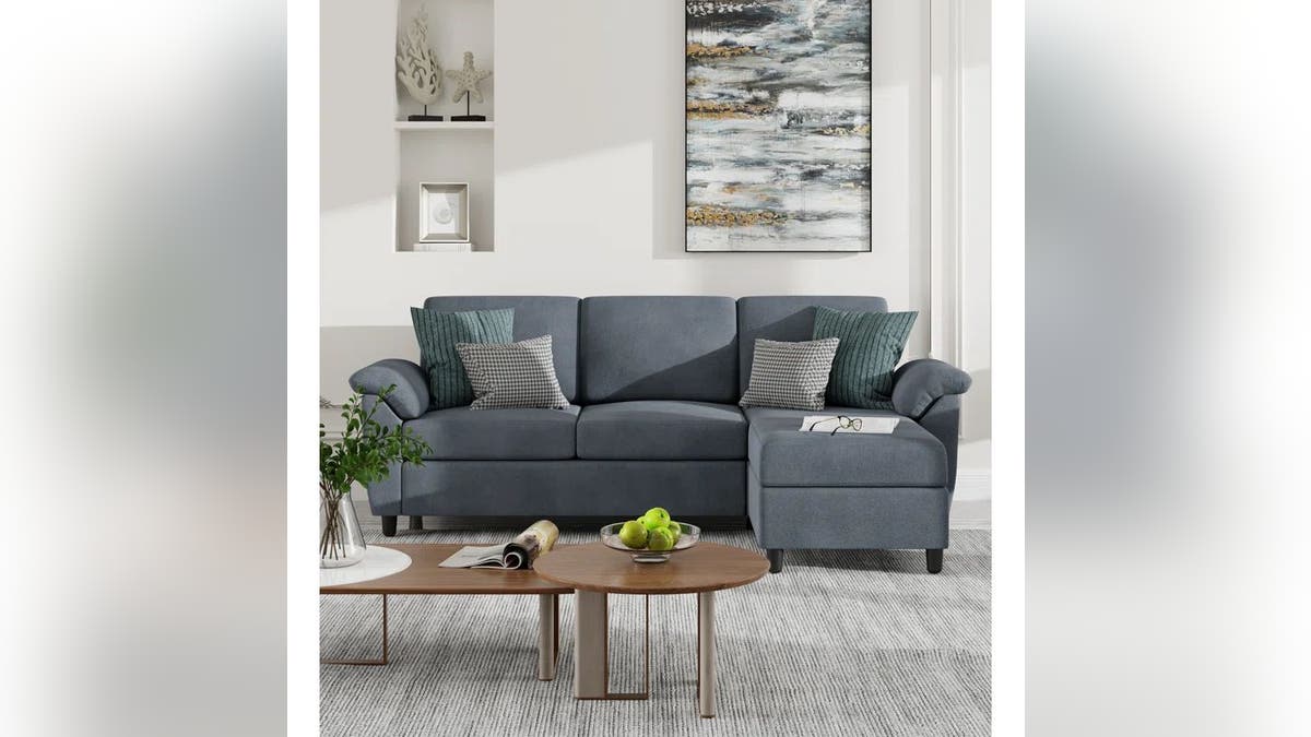 This sectional is a good option if you are short on space.