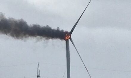 ‘Wind turbine’s on fire again’: Farmers in Iowa say they can’t get company to clean up blade debris