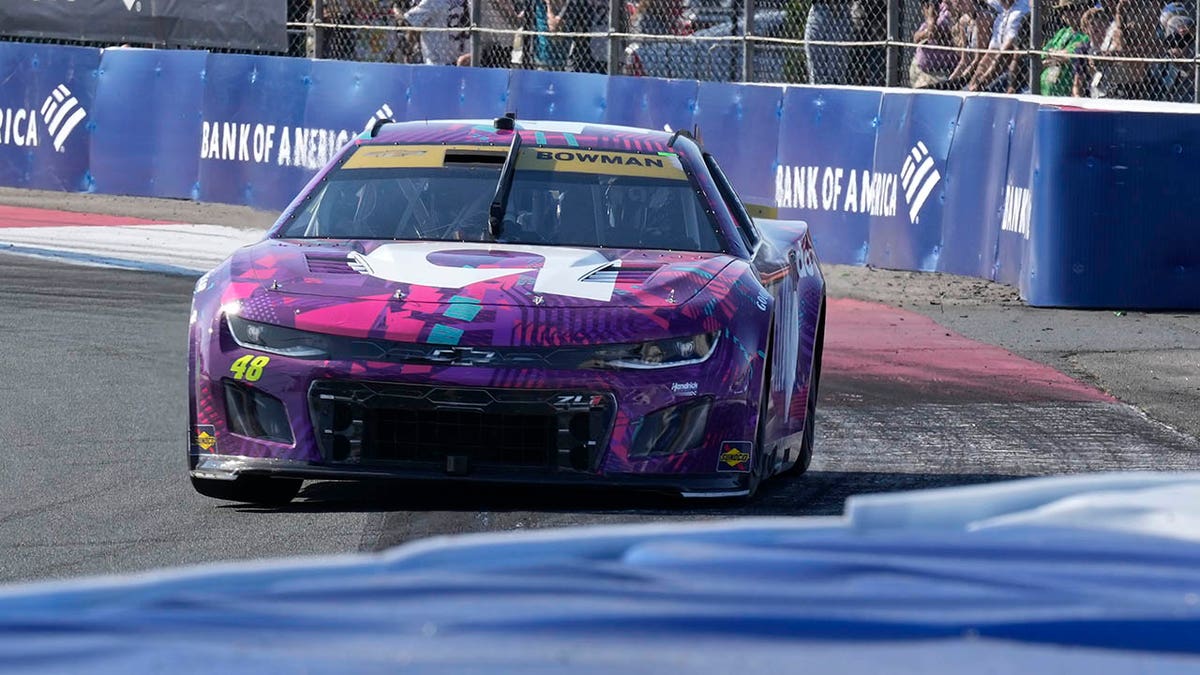 Alex Bowman drives in Charlotte