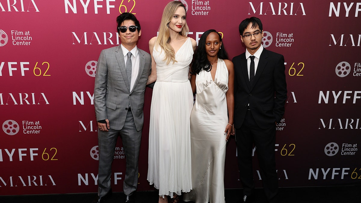 Angelina Jolie with her three eldest children at the 62nd New York Film Festival - 