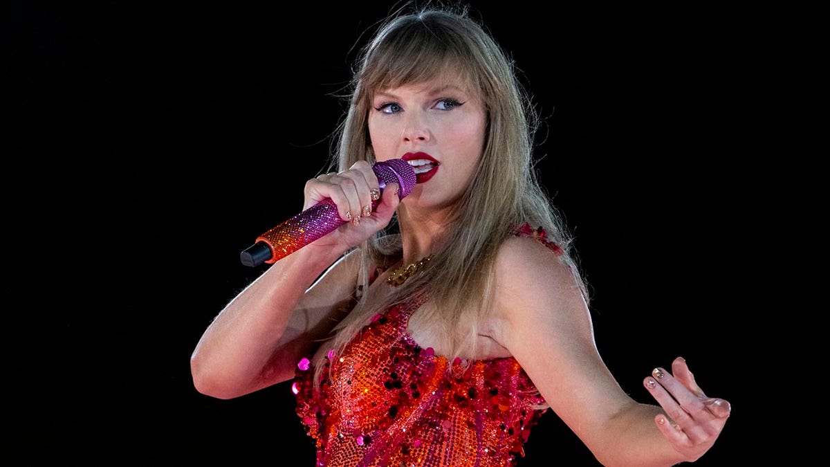 US singer Taylor Swift performs on stage during 