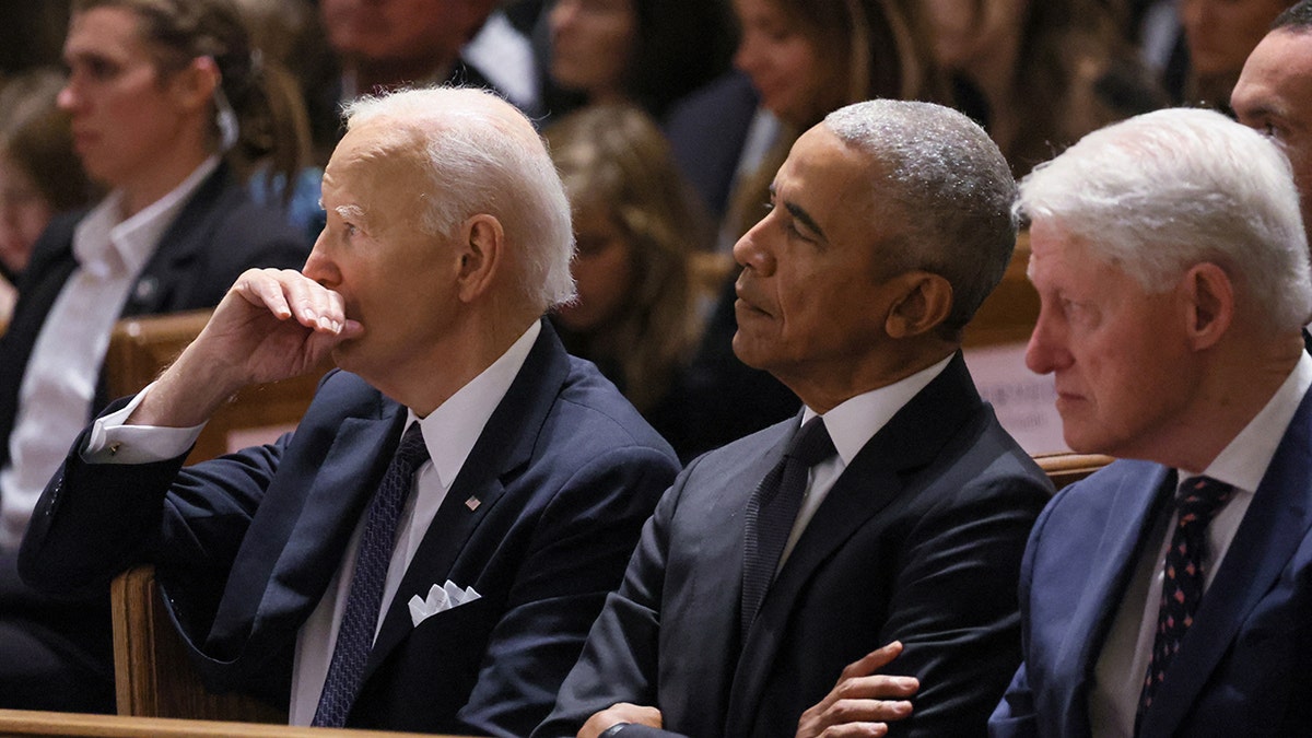 Biden, Obama and Clinton listening to Sting sing