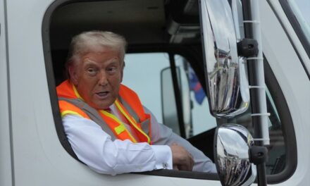 Donald Trump Asks Reporters How They Like His New Garbage Truck