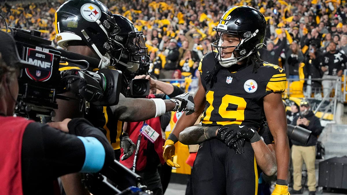 Calvin Austin after a punt return TD