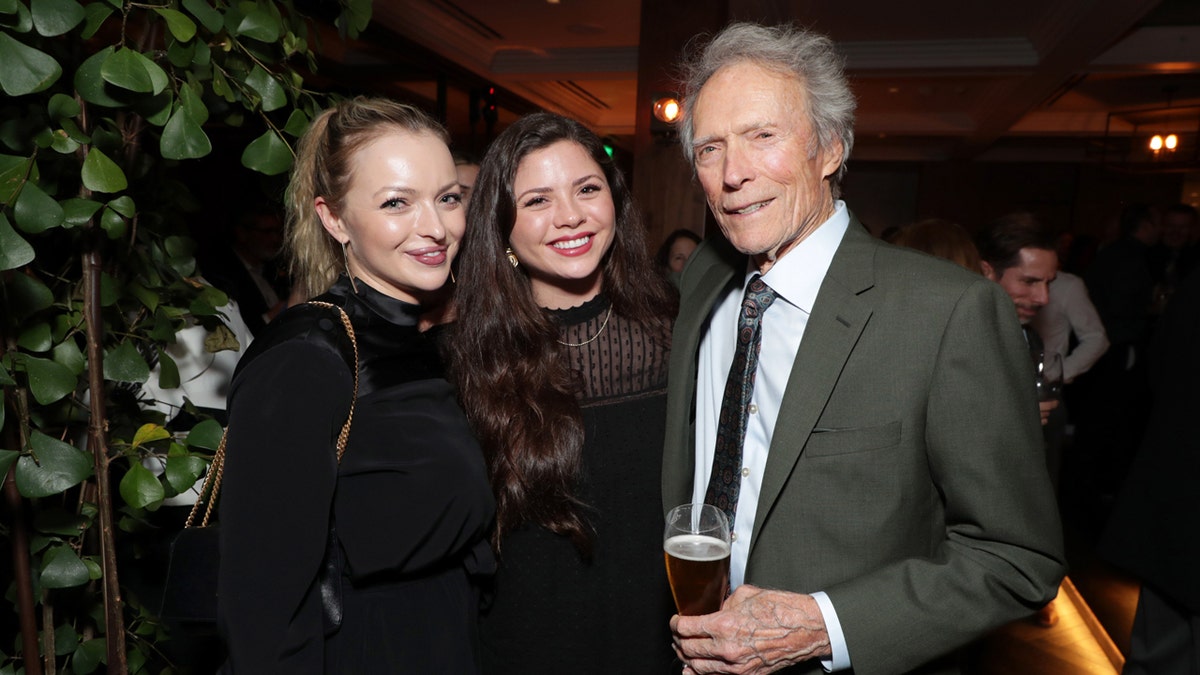 Clint Eastwood with two of his daughters