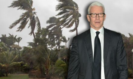 Anderson Cooper Gets Clobbered By Hurricane Milton Debris