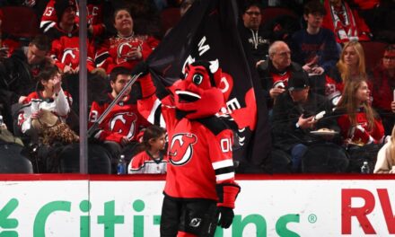 Devils Mascot Plows Himself Into Glass, Must Not Have Learned His Lesson The First Time