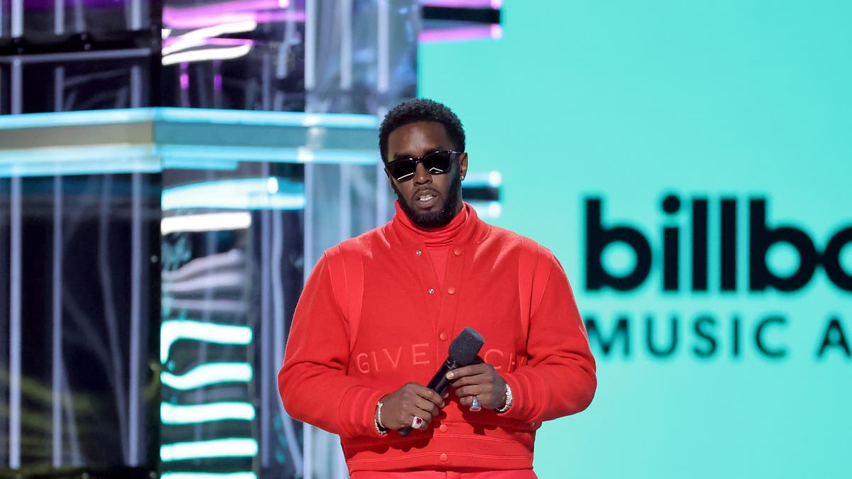 Diddy on stage at the Billboard Music Awards