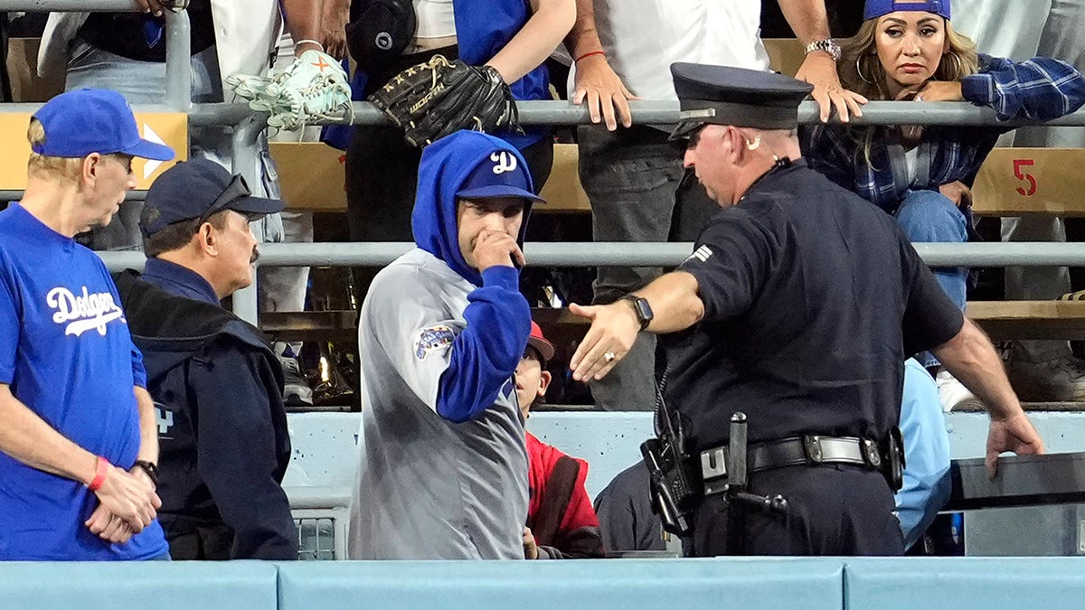 Dodgers fan and police