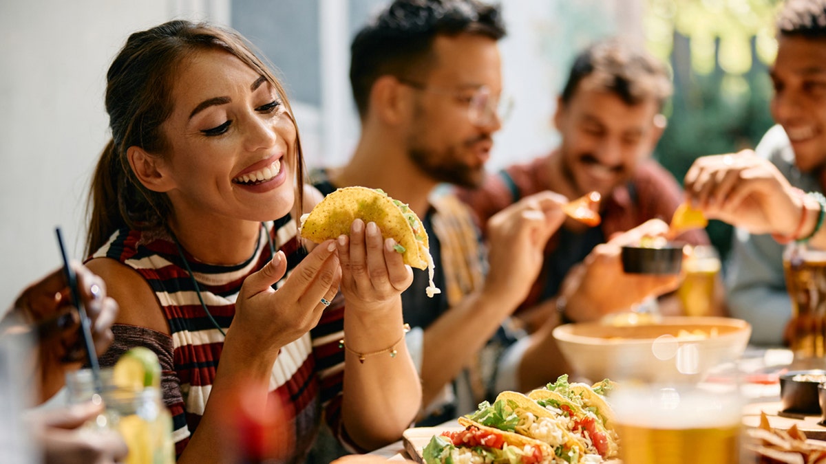 People eating food