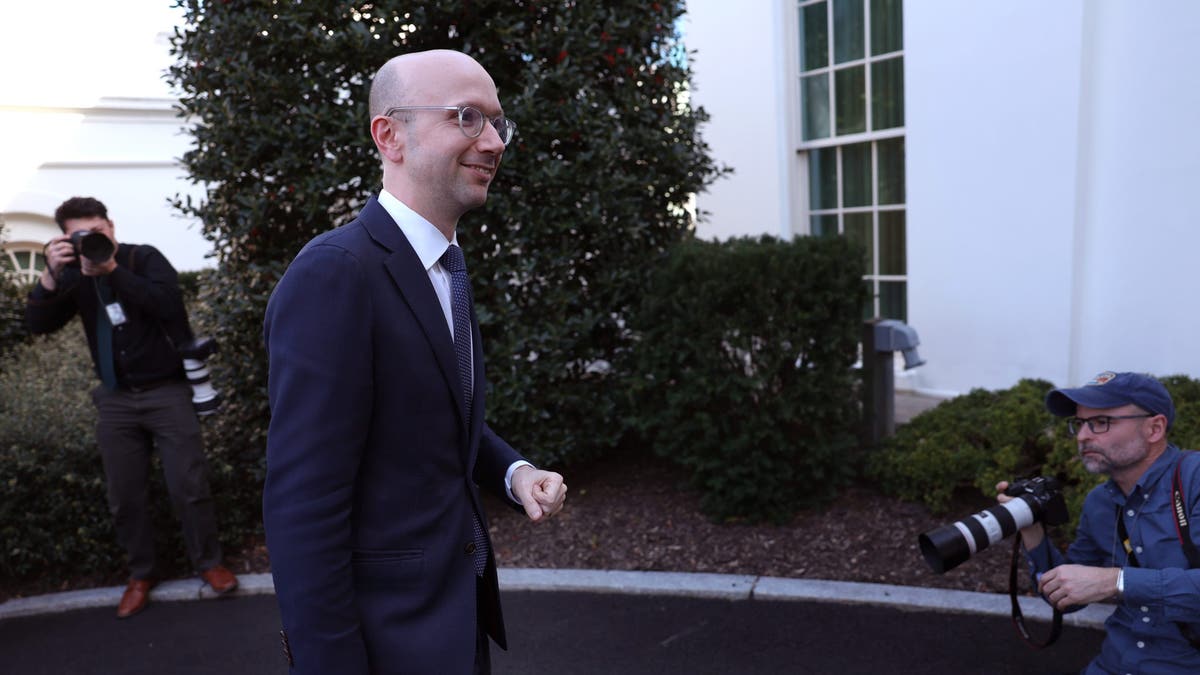 Ian Sams, former White House counsel to President Biden-turned-senior Harris campaign spokesperson, returned to the White House after speaking to the media on March 12, 2024 in Washington, D.C.