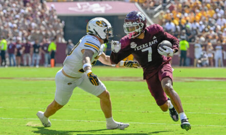 Texas A&M Receiver Accidentally Shoves Ref, Somehow Doesn’t Get A Flag