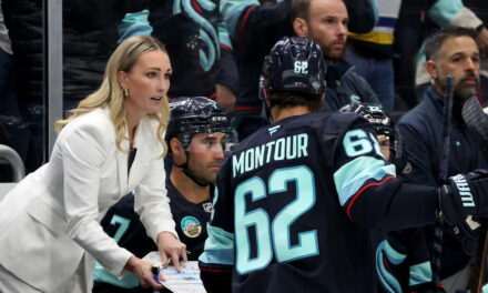 Jessica Campbell Makes Official Debut As First Female NHL Coach