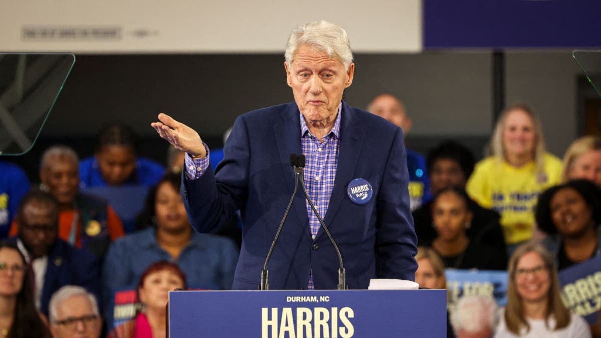 Bill Clinton stumping for VP Harris at rally