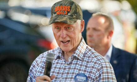 Bill Clinton Gives A Campaign Speech For Trump While Wearing Harris-Walz Hat