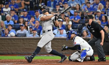 Giancarlo Stanton joins Babe Ruth on epic playoff list to lift Yankees over Royals in ALDS Game 3