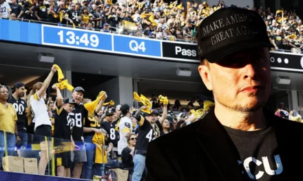 ‘Hello, hello’: Elon Musk waves the Terrible Towel at Steelers game to hype up crowd following Butler rally