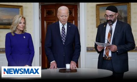 Joe and Jill Biden light a yahrzeit candle for October 7th victims