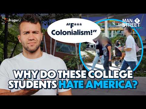 Will University Students Proudly Take a U.S. Flag? | Man on The Street | PragerU