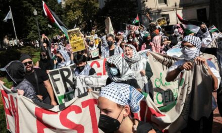 Pro-Palestinian protesters chant ‘resistance is justified’ at Columbia University on anniversary of horrific terror attack