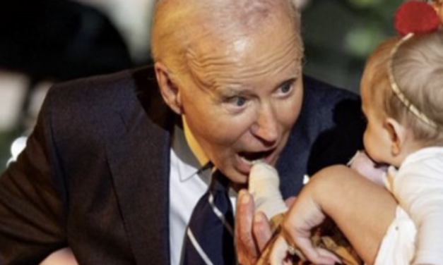 Commander In Creep: Biden Bites At Least Three Babies At White House Halloween Event