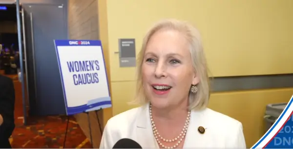 Sen. Kirsten Gillibrand (D-N.Y.) tells NTD’s Chris Bob her hope for America. (Screenshot via NTD)