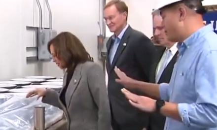 Kamala Almost Touches Sharp Silicon at Semiconductor Factory After Getting Distracted: “It’s Shiny”