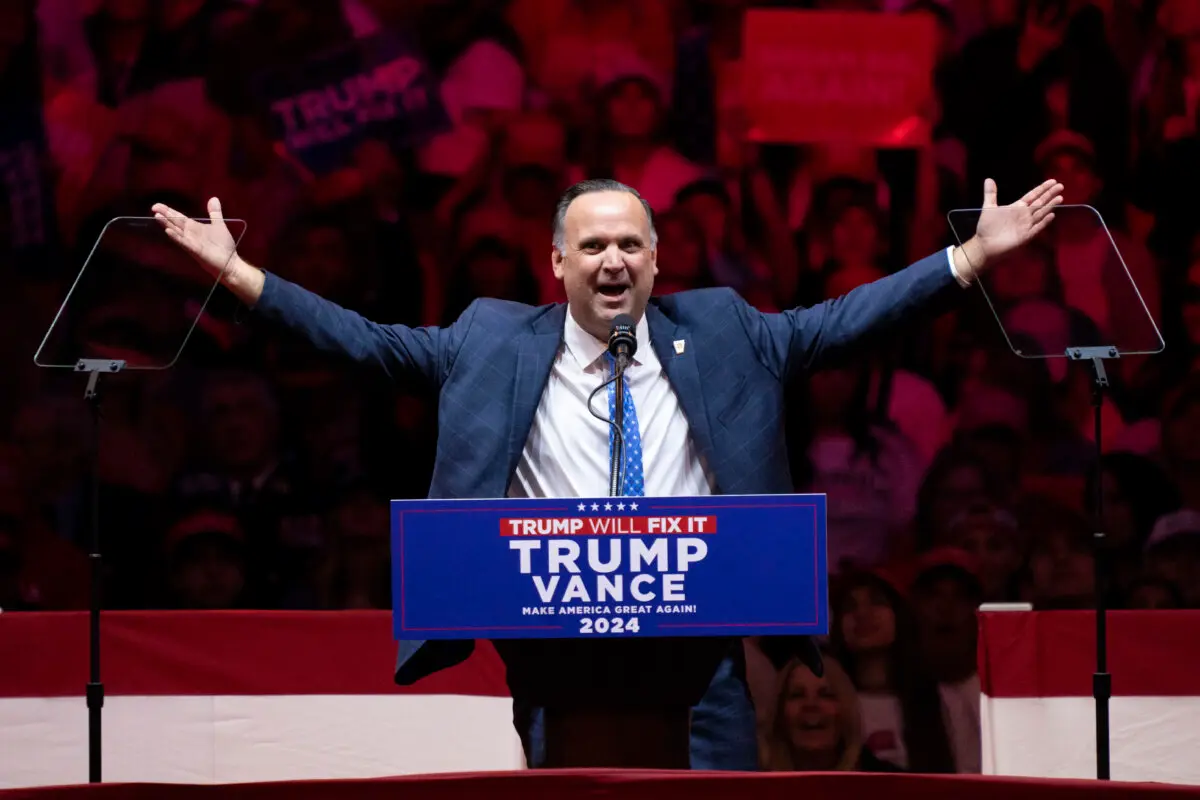 Former White House Deputy Chief of Staff Dan Scavino arrives for a campaign rally for former President Donald Trump at Madison Square Garden in New York City, on Oct. 27, 2024. (Samira Bouaou/The Epoch Times)