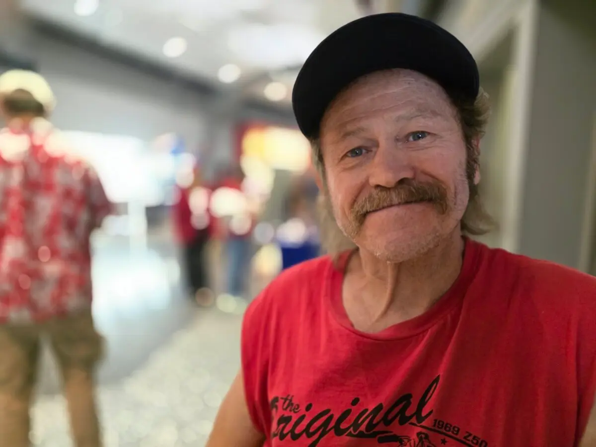 Las Vegas resident Skip Carlsen, a supporter of former President Donald Trump, stands outside a campaign rally in Las Vegas on Oct. 24, 2024. (Allan Stein/The Epoch Times)