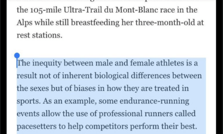 Esteemed Science Journal: Difference Between Male and Female Athlete Performance Is Due to “Bias in How They Are Treated in Sports”