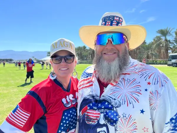 Rich and Jennifer Tullius of Rancho Cucamonga, Calif., on Oct. 12, 2024. (Brad Jones/The Epoch Times)