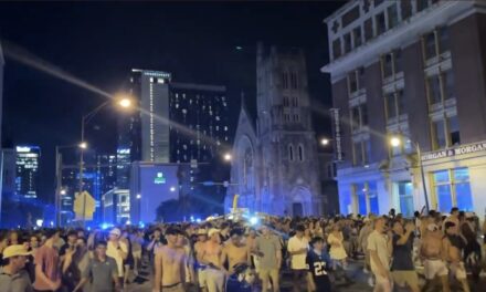 Vanderbilt Fans Carry Goalposts From Stadium To Downtown Nashville, As Social Media Reacts To Chaos